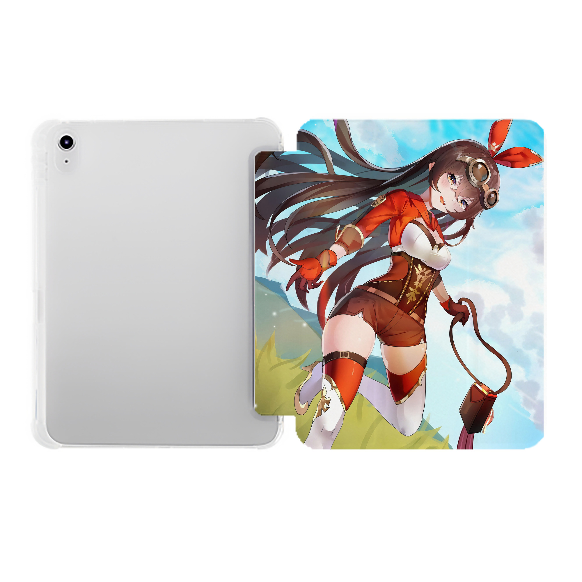 げんし神 genshin IPad ケース ペン収納付き 三つ折りスタンド PUレザー×シリコン 対応機種9.5/10.5/10.9インチ